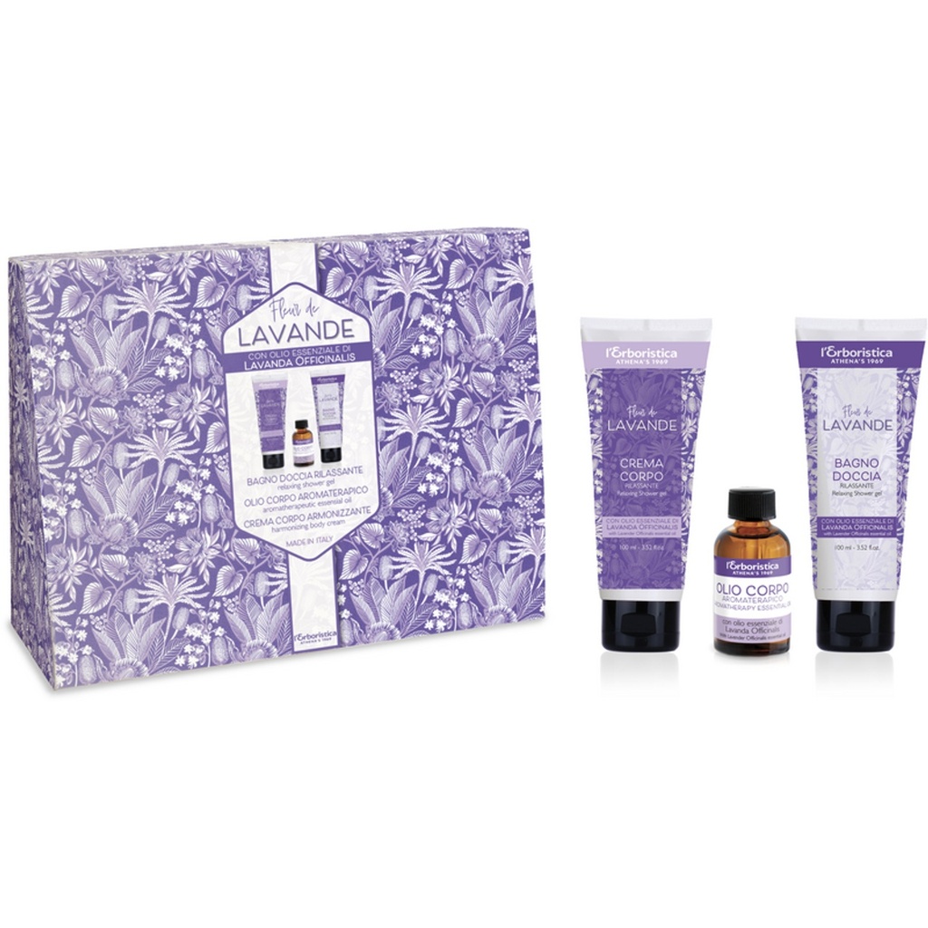 "Lavandas ziedi" dāvanu komplekts papīra kastītē