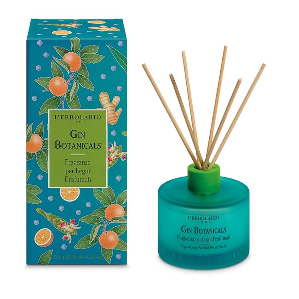 Mājas aromāts "Gin Botanical" ar rotanga koka kociņiem komplektā 125 ml