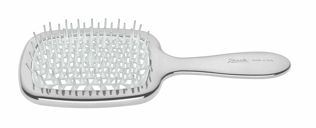 Расческа &quot;Superbrush&quot; CRSP230 BIA, цвета: серебристый хром и белый, 21 см