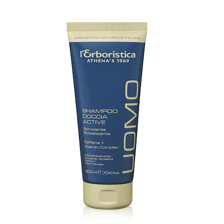 Atdzīvinošs šampūns un dušas želeja "Uomo Activ" ar kofeīnu un vitamīnu kompleksu 200 ml