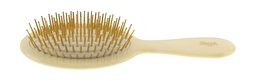 🎁️ [SP22G CRN] Расческа для волос SP22G CRN, овальная, цвет: бежевый и золотой, 22 см
